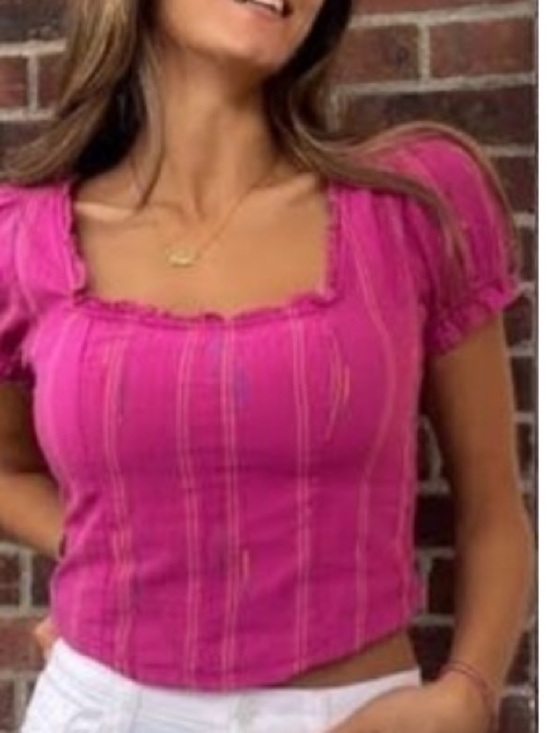Free People Tops - NWT FREE PEOPLE Seratonin corset Square Neck Puff Sleeve Top size large